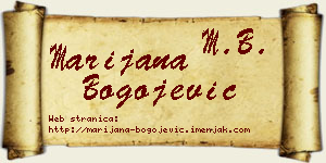 Marijana Bogojević vizit kartica